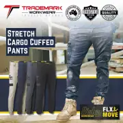 Bisley Mens FLX&MOVE Stretch Cargo Cuffed Work Pants (BPC6334) 72-117 RRP$104.95