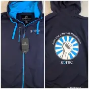 NEW Stormtech CFZ-3 Full Zip Hoody Men 2XL Metro Blue Sonic Internet Sweatshirt