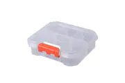 Tactix Polypropylene 6 Compartment Storage Box Removable Dividers White
