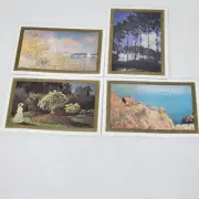 4 Vintage MONET Prints Blank Paper Note Cards+Envelopes FRENCH IMPRESSIONISM ART