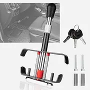 Youngly Automotive Brake Clutch Pedal Lock - Stainless Steel Heavy Duty Anti Theft Car Device with Adjustable Length Car Security Lock for Cars, Trucks, SUV's, Van Security with 3 Keys