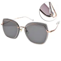 在飛比找momo購物網優惠-【SEROVA】俐落線條貓眼太陽眼鏡(玫瑰金-灰鏡片#SS9