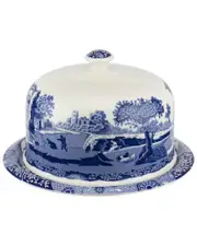 Spode Blue Italian 2pc Serving Platter with Dome