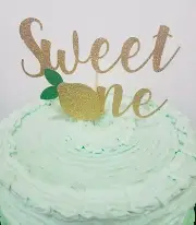 Sweet One Cake Topper. Lemon Cake Topper. Smash Cake Topper. Party theme