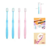 4 Pieces Extra es Micro Nano Manual Toothbrush for Sensitive Gums with 20,000...
