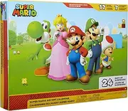 Nintendo Advent Calendar Super Mario Christmas Holiday Calendar with 17 Articulated 2.5” Action Figures & 7 Accessories, 24 Day Surprise Countdown with Pop-Up Environment [Amazon Exclusive]