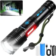 LED Torch Rechargeable Flashlight with High Lumens IPX6 Waterproof 10000 Lumen S