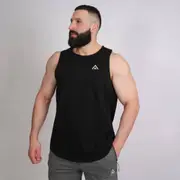 [Top Athlete Store] Cotton Singlet Black, XL