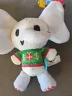 NWT Bark Box Dog Toy Dwight White Elephant Plush Squeak Crinkle Xmas M-L New