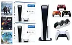 Sony PlayStation 5 Disk Enhanced Up to 2.8TB Storage PS5 Console Holiday Bundle