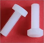 2/4/6/10pcs M6 M8 M10 Size Hex Screws Male Bolt Hexagon Socket Drive Full Thread Pitch PVDF Plastic Insulation Corrosion Resistant 6-100mm L(M8 x 65mm (4pcs))
