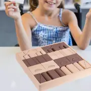 Wooden Building Blocks Set for Kids Learning Geometry Wooden Blocks for Kids