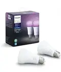 Philips Hue Smart 60W A19 LED Bulb White And Color Ambiance Color Pack Of 2
