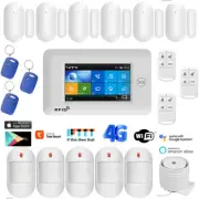 C16 Tuya APP Alexa IP WiFi+4G Wireless Touch Keypad Home Security Alarm System