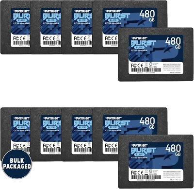 Patriot Burst Elite 120GB 240GB 480GB 2.5" SATA3 Internal SSD PC/MAC 10PACK BULK