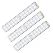 3 pack 24LEDS Closet Light USB Rechargeable Motion Sensor Light