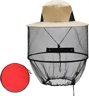 Hat with Mosquito Net Beekeeping Hat with Veil, Foldable Fishing Hat with Storage Bag, Mosquito Hat for Outdoor Enthusiasts, Agriculture, Hunting, Hiking and Gardening