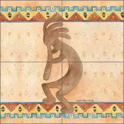Ceramic Tile Mural Backsplash Mullen Southwest Kokopelli Art SM136