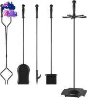 Firepit Poker Toolset Fireplace Tools Sets with Accessories Include Tong, Shovel