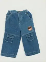 NEW Size 12 months Toddler Boys Jeans Cute Denim Mountain Patch Jeans
