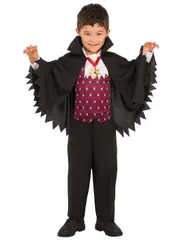Little Vampire Dracula Count Twilight Halloween Book Week Child Boys Costume
