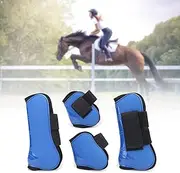 Premium Horse Tendon Boots, Horse Support Boots, Horse Leg Guard, Set of 4 PU Shell Tendon Fetlock Brace Guard Boots for Riding Shock Absorbing Maximum Protection
