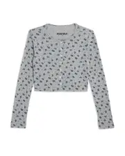 KatieJnyc Girls' Tween Marina Pointelle Cardigan - Big Kid