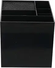 MOTHNUR Comb Storage Box Desk Organizer Accessory Grooming Hair Trimming Scissors Barber Kit Accessories Hairdressers Hair Scissors Container Hair Salon Holder Stylist Black Plastic