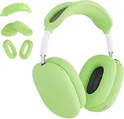 3 in 1 Silicone Case Cover for AirPods Max Headphones, Anti-Scratch Ear Pad/Ear Cups/Headband for AirPod Max, Accessories Silicone Protector for Apple AirPods Max (Green-2)