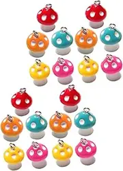 [Gogogmee] Mushroom Craft Charm Resin Pendant Diy Jewelry Making Supplies for Necklace Bracelet Earring Keychain