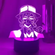 Bungo Stray Dogs Anime 3D LED Nightlights Dazai Osamu Nakahara Chuuya Lamp Colorful Changing Night Lights Table Lamp Decor Home M