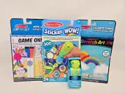 Melissa & Doug On The Go Activity Pads Set of 3 Sticker/Scratch/Game NEW!
