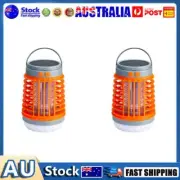 Solar Mosquito Killer LED Camping Tent Anti Fly Bug Flashlight (Orange) Au