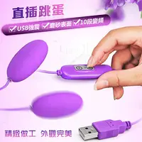 在飛比找PChome24h購物優惠-USB 10段變頻磨砂雙跳蛋-夢幻紫﹝即插即用快感跳蛋﹞