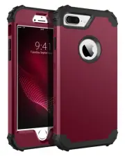 For iPhone 8 Plus 7 Plus Hybrid Hard Shockproof Full-Body Phone Case Cover