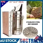 Bee Hive Smoker Stainless Steel Beekeeping Equipment Tool w/ Heat Shield