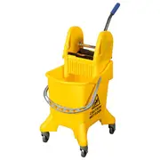 Cleanlink Home/Commercial Cleaner Heavy Duty Mop 31L Metal Bucket Wringer Yellow