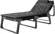 Oxford Fabric Foldable Camping Bed Height Adjustable Camp Bed Removable Mattress Foldable Bed for Outdoor Travel Office