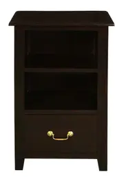 Tasmania 1 Drawer Solid Mahogany Timber Lamp Table (Chocolate)