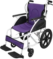 Rolling Walkers Lightweight Wheelchair Transport Chair Heavy Duty Cushion Hand Brakes Adults Disabled Users Wheel Chair Self Propelled Self-Propelled Wheelchair