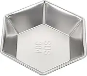 CONGARTENO 1Pc Hexagonal Sauce Dish Stainless Steel Dipping Plate for Condiments and Seasonings Appetizer Serving Dish for Home Hotels and Restaurants Stylish and Design