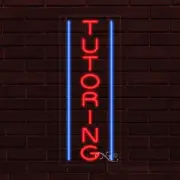 NEW "TUTORING" w/BORDER VERTICAL 30x12x1 INCH LED FLEX WINDOW INDOOR SIGN 31641