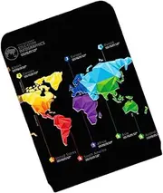 [LIFKOME] World Map Luggage Cover Protector Fits Suitcases and Stretchy Blend Stylish Design for Easy Identification at Airports Dust and Scratch Resistant