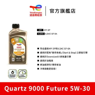 【道達爾能源官方直營】Total QUARTZ 9000 FUTURE GF6 5W30 全合成汽車引擎機油 12入