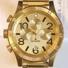 US NEW Authentic NIXON Watch Mens 48-20 CHRONO Gold Tone A486-502 GIFT FASTSHIP!