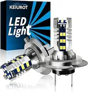 Keiurot H7 LED Headlight Bulb Motorcycle S1 LED Headlight Bulb For Motorcycle Headlights Fog Light 30SMD 2016 LED Chips White, Pack of 2