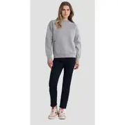 Replay Womens Crew Fleece Organic Sweater Pullover Grey