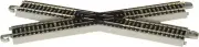 Bachmann Trains - Snap-Fit E-Z TRACK 30 DEGREE CROSSING (1/card) - NICKEL SILVER