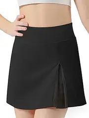 [GroYolan] Girls Tennis Skirt High Waisted Athletic Skorts with Pockets Shorts, A-line Golf Skirt with Breathable Mesh