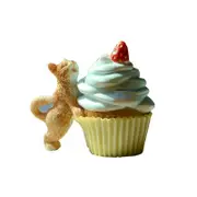 Catzon Cake Cat Figurine Miniature Fairy Garden Statue Decor Birthday Gifts